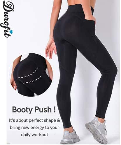 Short De Sport Femme Scrunch Butt Lifting - Taille Haute, Push-Up - Pour Gym, Yoga, Cyclisme (Rose, Taille L) - 3