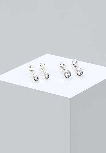Elli Orecchini A Cerchio Donna In Argento 925 Con Cristalli - Piccole E Delicate, Ideali Per Ogni Giorno - 5