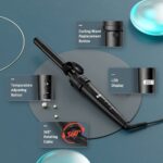 Lockenstab 6 in 1 LCD Keramikbeschichtung Multifunktions Austauschbare Lockenwickler Kit Schwarz – Bild 2