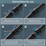 Lockenstab 6 in 1 LCD Keramikbeschichtung Multifunktions Austauschbare Lockenwickler Kit Schwarz – Bild 6