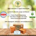 GRÜNE VALERIE® Original Aleppo Seife Set – 2 x 200g Handgemachte Naturseife
