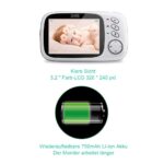 Babyphone 3,2" Smart Baby Monitor mit TFT LCD Bildschirm Nachtsichtkamera und Temperaturüberwachung – Bild 4