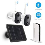 WLAN Überwachungsset Solarbetrieben Wiederaufladbar, 1080P