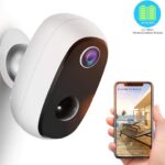 Akku Überwachungskamera, 1080P Kabellos Aussen/Innen WLAN IP Kamera