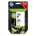 HP 301 Original-Tintenpatronen, schwarz und dreifarbig