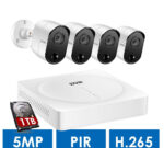 5.0MP Ultra HD DVR Überwachungssystem mit 4X PIR Sensor Überwachungskamera