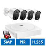 5.0MP Ultra HD DVR Überwachungssystem mit 4X PIR Sensor Überwachungskamera