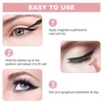 Magnetische Wimpern, Aikvigss 5 Paare Magnet Wimpern, 3D Magnetische Wimpern mit Eyeliner – Bild 5