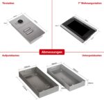 Video Türsprechanlage, Unterputz-Türstation IP65, 3X 7 Zoll Monitor – Bild 8