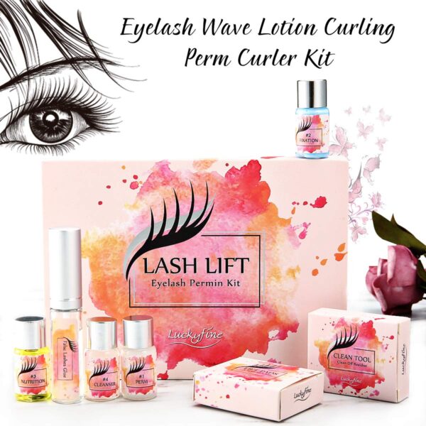 Wimpernverlängerung Set 7 Pcs, Luckyfine Wimpern Curling