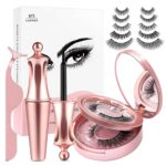Magnetische Wimpern, Aikvigss 5 Paare Magnet Wimpern, 3D Magnetische Wimpern mit Eyeliner – Bild 2