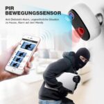 Akku Überwachungskamera, 1080P Kabellos Aussen/Innen WLAN IP Kamera – Bild 5