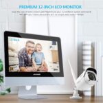 Überwachungskamera Set mit Monitor 4CH 12 Zoll Funk NVR – Bild 3