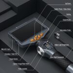 Teslong Endoskopkamera mit Licht, 6.2mm 210° Drehbar Endoskopkamera , Endoskop 5.0 Zoll LCD-Bildschirm – Bild 8