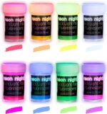 neon nights UV-Leuchtfarben – 8 x 20 ml fluoreszierende Neonfarben