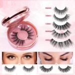Magnetische Wimpern, Aikvigss 5 Paare Magnet Wimpern, 3D Magnetische Wimpern mit Eyeliner – Bild 4