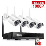 4 Kanal 1080P Wireless NVR System WLAN Überwachungssystem