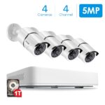 4CH DVR Überwachungssystem mit 1TB & 5.0mg kameras