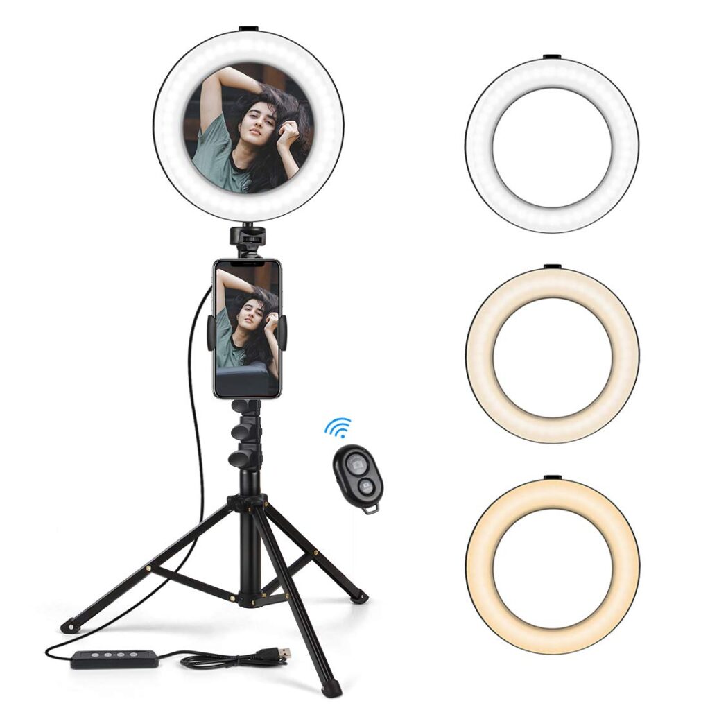 KinCam 20cm/8.2" LED Ringlicht mit Stativ
