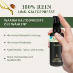 Arganöl Haare BIO Kaltgepresst 100ml- Haut - & Haaröl trockenes Haar - Vegan – Bild 3