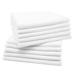ZOLLNER 10er Set Mullwindeln, Spucktücher, Baumwolle, 80x80 cm, Weiss, Ökotex