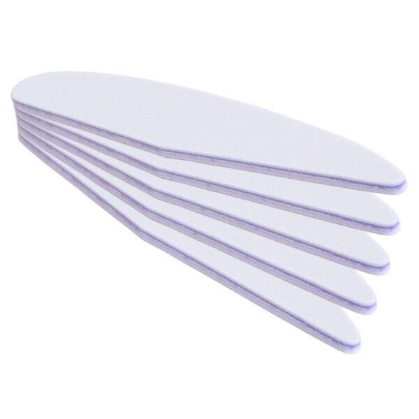5er Pack - Profifeile Wing (Nagelfeile) weiss - lila Kern - Grit 100/180