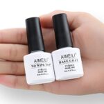 AIMEILI UV LED Gellack Gel Nagellack Base & No Wipe Top Coat Unterlack & Überlack Set Gel Polish 2×8ml – Bild 6