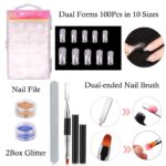 MYSWEETY Nagelgel Set, Poly Nagelgel Set Gel Nägel Nagelverlängerung, UV Nagellack UV Farbgel mit Überlack Unterlack, Gel Quick Extension Building Gel Nagel Verlängerung, Nägel Starterset – Bild 4