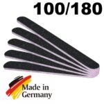 Profi Nagelfeile Schwarz 100/180 Kernfarbe pink/rot - 5er Pack – Bild 2
