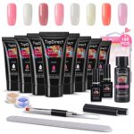 MYSWEETY Nagelgel Set, Poly Nagelgel Set Gel Nägel Nagelverlängerung, UV Nagellack UV Farbgel mit Überlack Unterlack, Gel Quick Extension Building Gel Nagel Verlängerung, Nägel Starterset