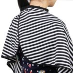 TRIXES Friseur Coiffeur Schulter Cape Umhang verstellbar Schwarz mit Weissen Streifen – Bild 8