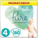 Pampers Baby Windeln Größe 4 (9-14 kg) Pure Protection, 160 Stück