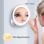 BESTOPE Kosmetikspiegel Vergrösserung 10 X Schminkspiegel mit LED – Bild 4
