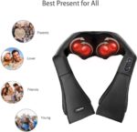 Shiatsu Nackenmassagegerät mit Wärmefunktion für Schulter Nacken Rücken 3D-Rotation Massage – Bild 6