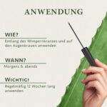 BIO WIMPERNSERUM 5ml - 100% Vegan - Bio Aloe Vera + Rotklee für Wimpernwachstum & gepflegte Wimpern – Bild 2