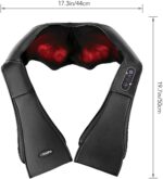 Shiatsu Nackenmassagegerät mit Wärmefunktion für Schulter Nacken Rücken 3D-Rotation Massage – Bild 7