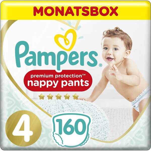 Pampers Premium Protection Pants, Gr. 4, 9kg-15kg, Monatsbox (1 x 160 Pants)
