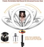 LED Ringlicht mit Stativ, 10 Zoll Dimmbare Ringleuchte. – Bild 4