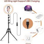 LED Ringlicht mit Stativ, 10 Zoll Dimmbare Ringleuchte. – Bild 6