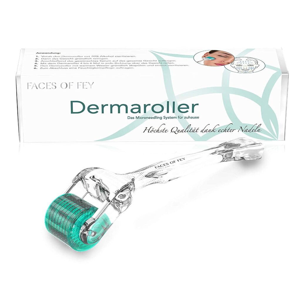 FACES OF FEY Dermaroller | Microneedling |192 echte Nadeln | PREMIUM QUALITÄT