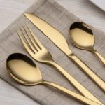 Berglander 30 Stück Titanium Gold Plated Besteck – Bild 4