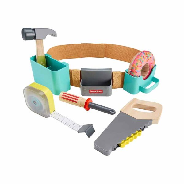 Fisher-Price GGT60 - DIY Werkzeuggürtel mit Spielzeug Werkzeug mit funktionierendem Massband, für Kinder ab 3 Jahren