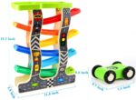 Lewo Kugelbahn Auto Holz mit 8 Fahrzeuge Auto Rennbahn Holz Spielzeug – Bild 6