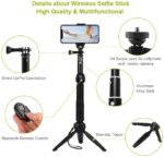 Bluetooth Selfie Stick Stativ, Alfort Universal Smartphone Stativ Selfie – Bild 2