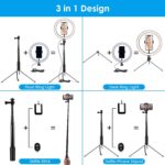 10" Ringlicht Selfie Ringleuchte mit Stativ – Bild 5