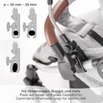 Universal Sonnenschirm UV 50+ für Kinderwagen & Buggy – 73 cm, flexibel & einfach montierbar – Bild 2