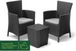 Allibert Balkonset, mit 2-Sitzer 3tlg + inkl. Poly-Cotton Kissen – Bild 2
