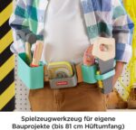 Fisher-Price GGT60 - DIY Werkzeuggürtel mit Spielzeug Werkzeug mit funktionierendem Massband, für Kinder ab 3 Jahren – Bild 3