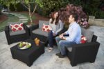 Allibert Lounge Sessel California 2er Set mit Kissen, graphit – Bild 2
