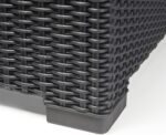 "Allibert by Keter" Gartentisch California, graphit, quadratisch, Kunststoff, runde Rattanoptik – Bild 5